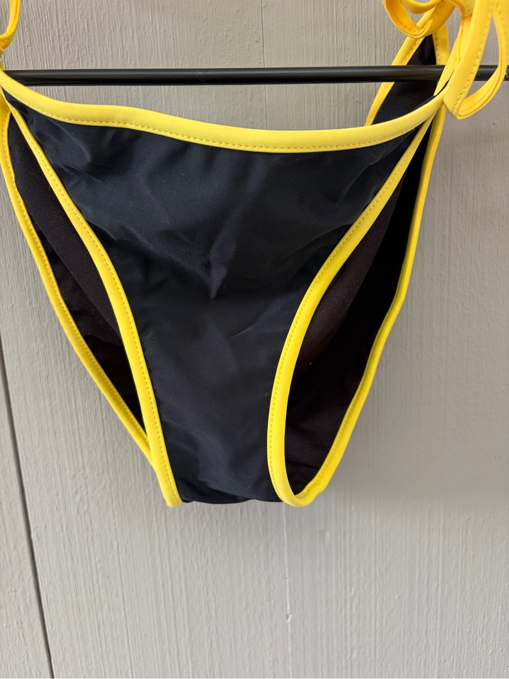 Batman Black Bikini Bottom with Yellow Trim